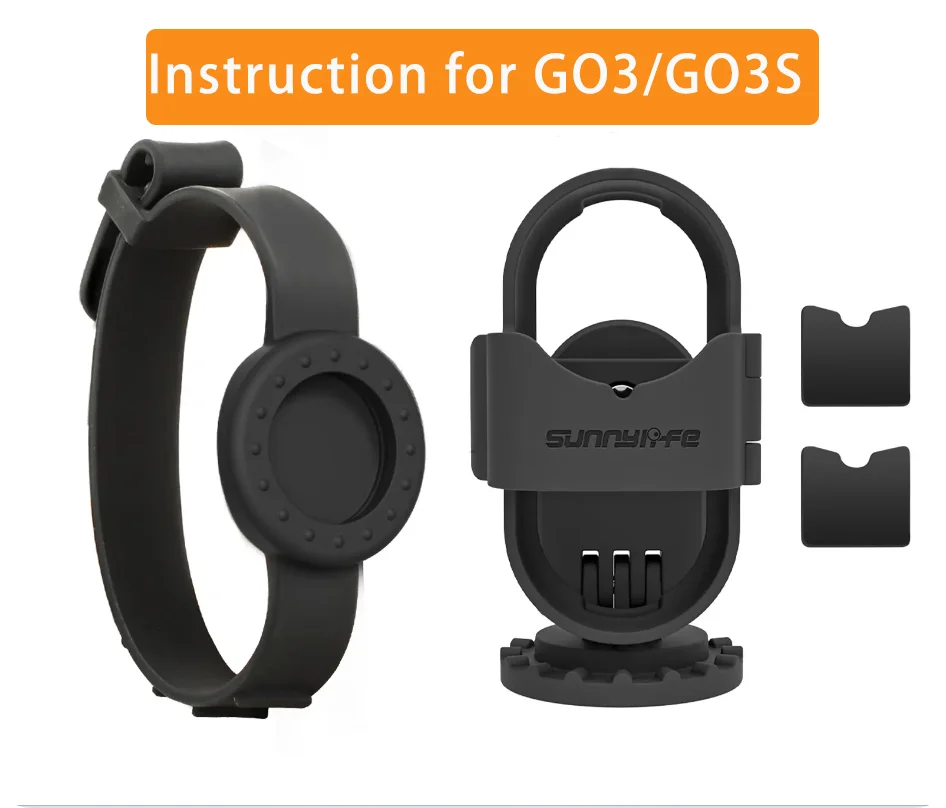 

Sunnylife for GO3/3S Magnetic Mount Camera Strap Drone Mount Silicone Wristband Backpack Stripe Bicycle Strap