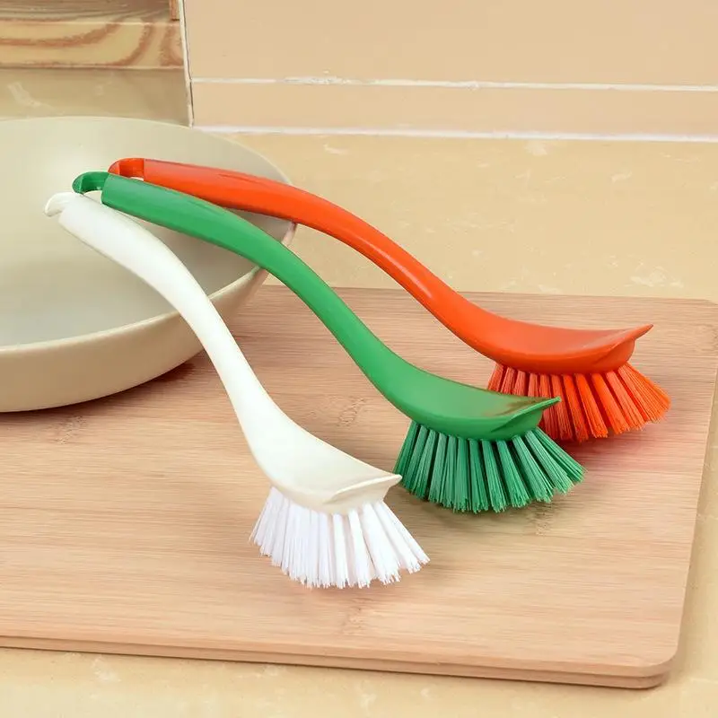 Long Handle Dish Cleaning Brush Non-Scratch Pot Pan Scrubber Durable No-Shedding Kitchen Washing Tool For Home Use