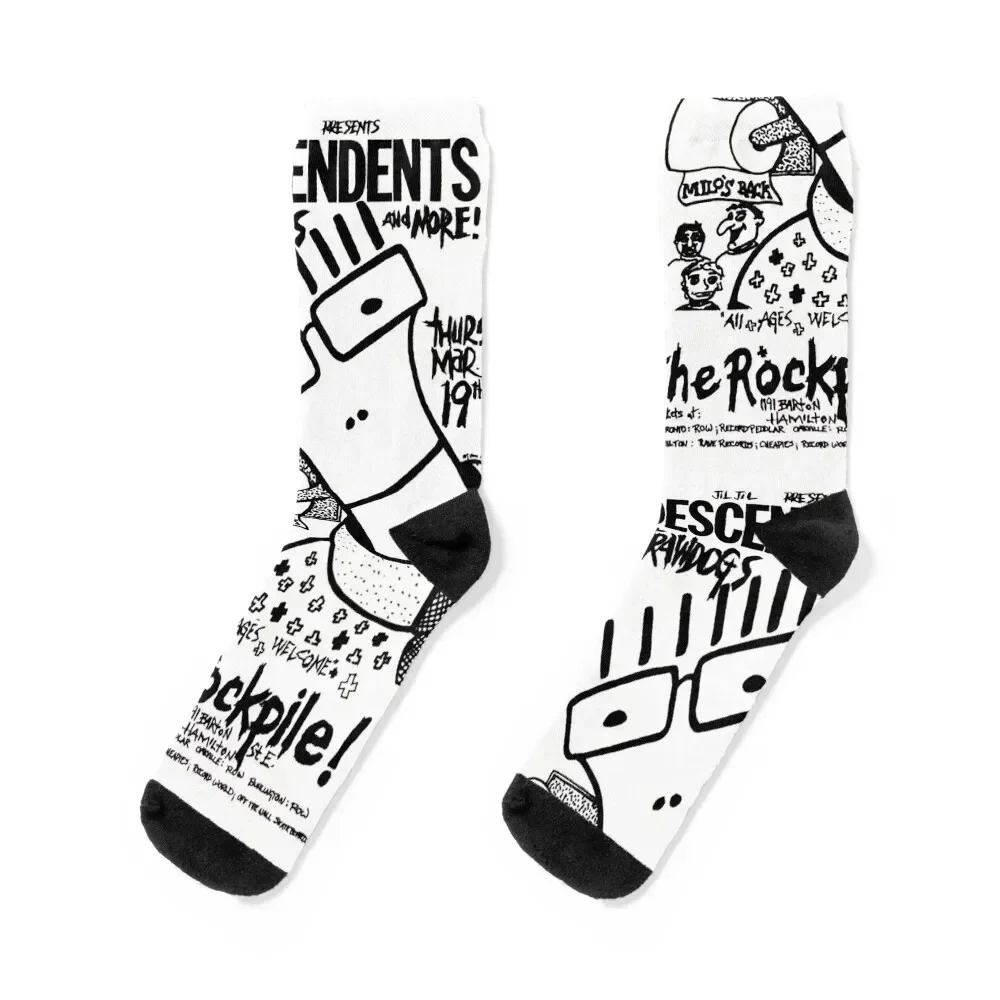 

The Descendents Punk Show Flyer Socks Running Antiskid soccer compression Stockings Socks For Man Women's