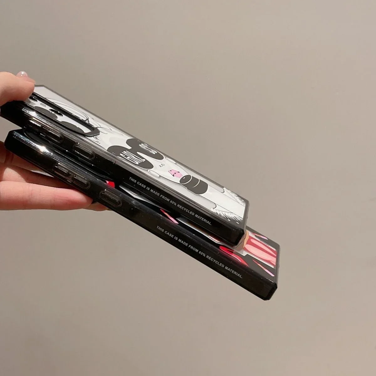 Sunglasses Girl MagSafe Acrylic Black Border Case for Samsung Galaxy S22 Ultra S23 Ultra S24 Ultra Cover Protective Shell