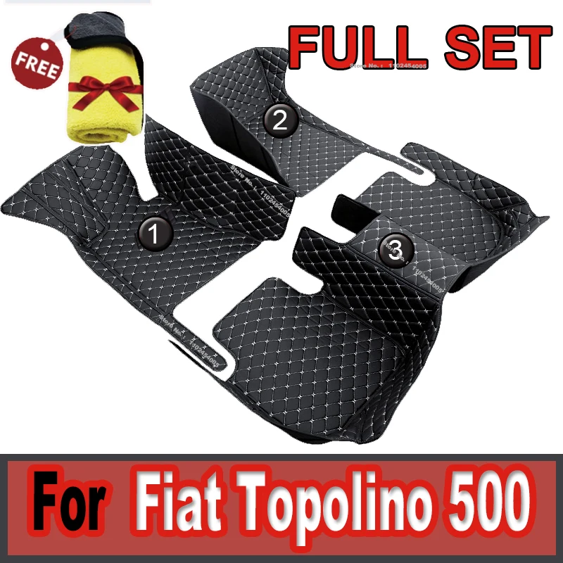 Car Floor Mats For Fiat Topolino 500 2012 2011 Auto Interiors Accessories Styling Custom Foot Rugs Products Replacement Parts