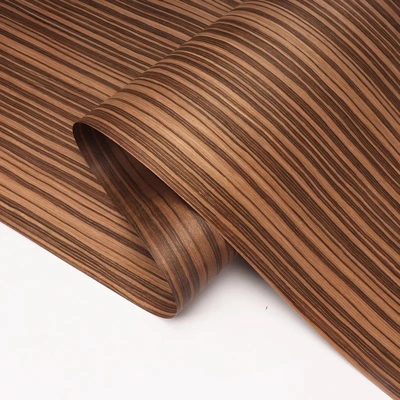 Folha de madeira folheada, madeira de ébano, alto-falante decorativo, mesa e cadeira, painel de parede para casa, superfície decorativa 58x250cm