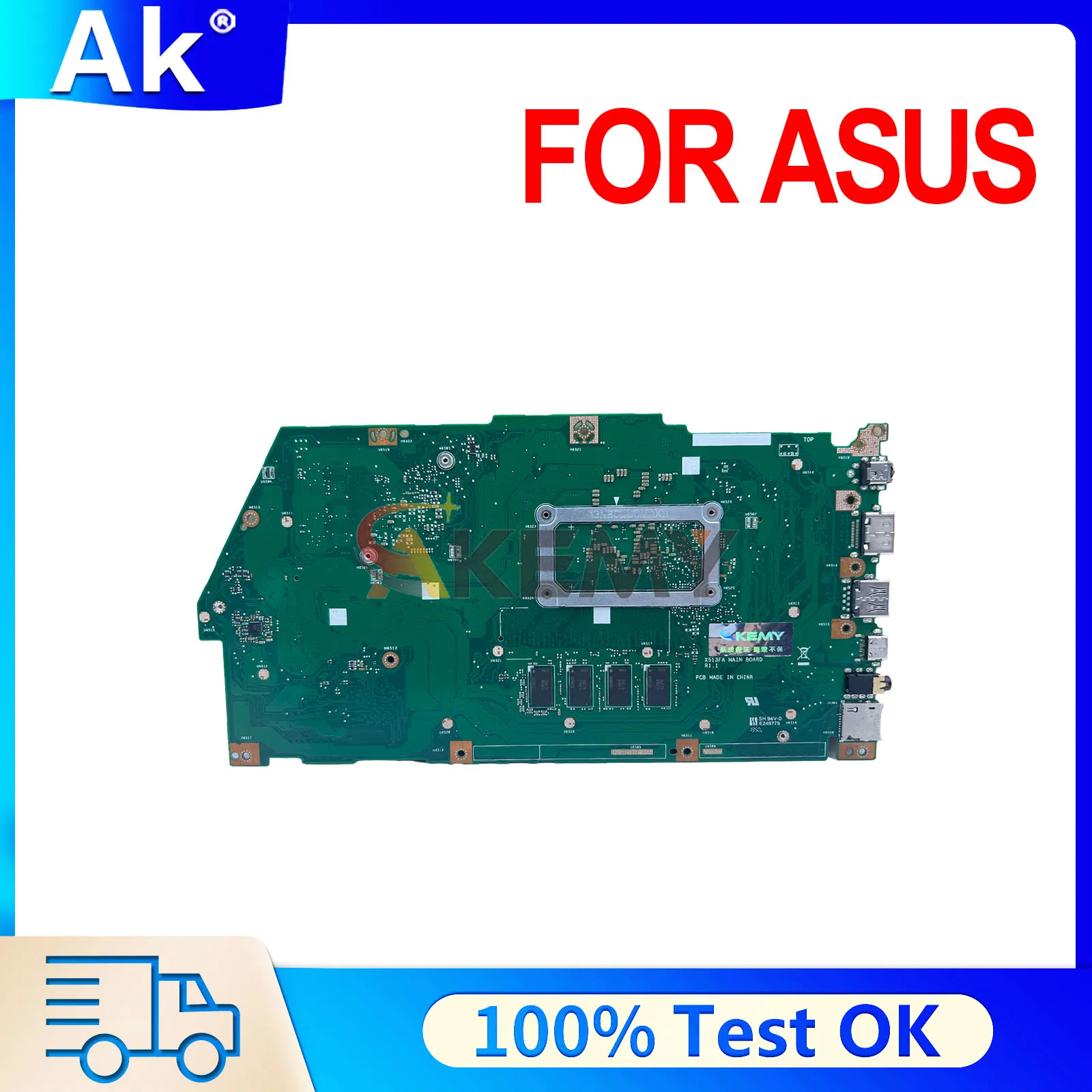 

X513FA X513F Mainboard For ASUS VivoBook Laptop Motherboard I5 I7 10th Gen CPU 100% Tested OK