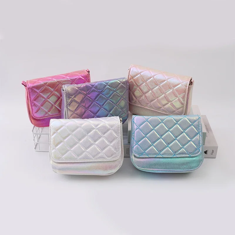 Cartera de colores brillantes y a la moda, bolso de un hombro para niños, accesorio de princesa, bolso cruzado para niñas