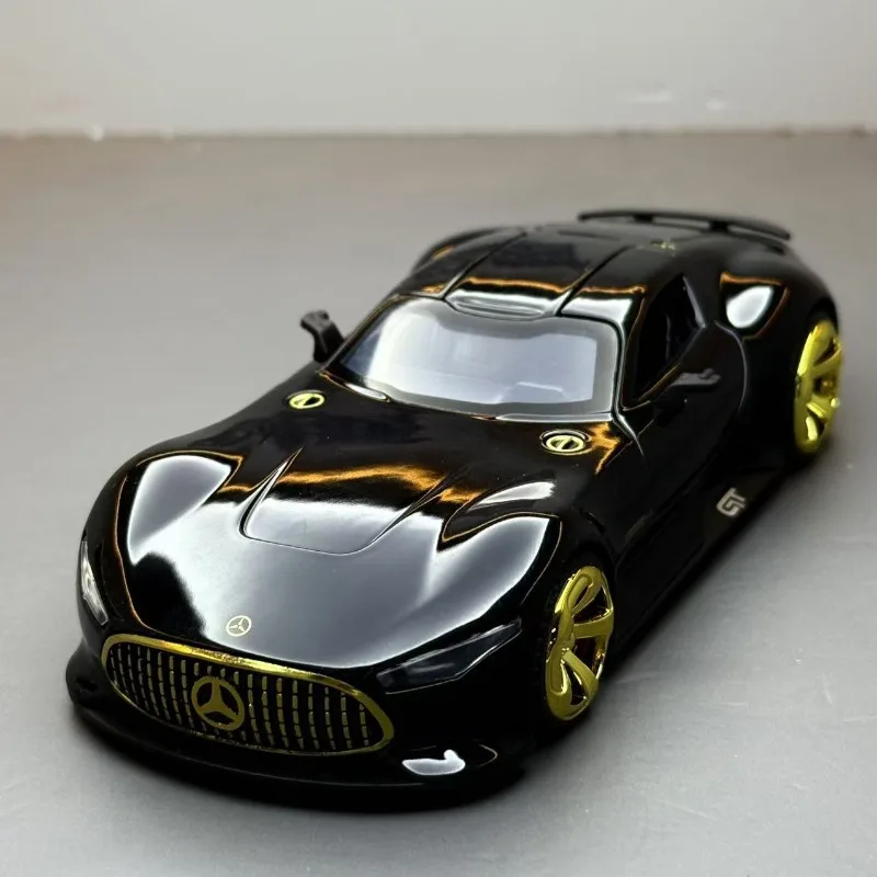 Animated accessories, handpieces, alloy display models, 1:32 AMG GT sports car, decorations, children's birthday gifts