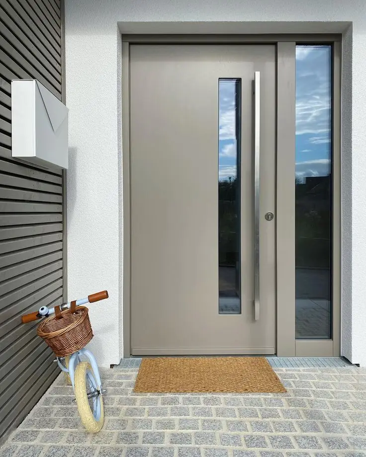 Factory Price Security Thermal Break Aluminum Single Casement Doors 3D Engraved Swing Entrance Door External Pivot Entry Door