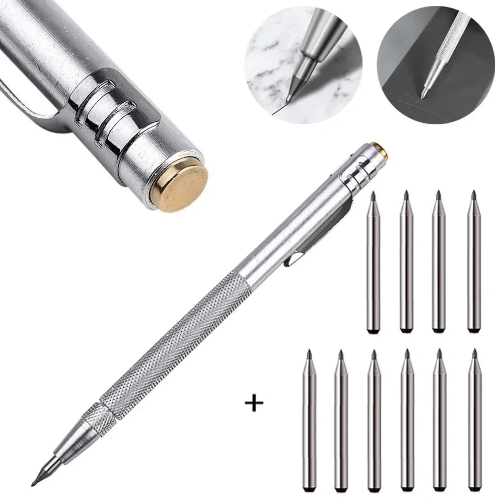 1 Set Scriber Pen Tungsten Carbide Tip Scriber Engraving Pen Marking Tip For Glass Ceramic Metal Wood Marking Engraving Pen