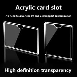 2pcs A4 A5 A6 Acrylic Card Slot Wall Mount Sign Holder Transparent Plastic For Office, Home, Store, Restaurant