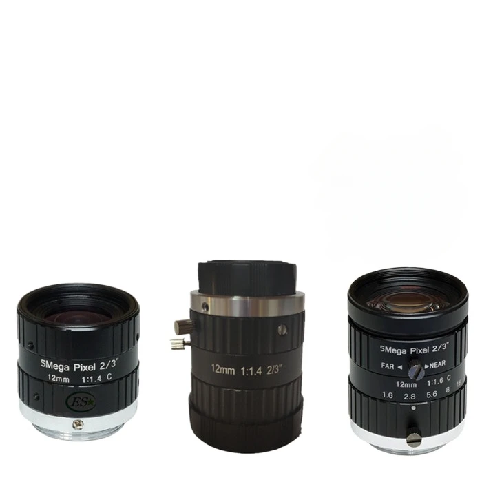 Machine Vision Industrial Lens with 5-megapixel Fixed Focus 12mm Standard C-target Surface 2/3“