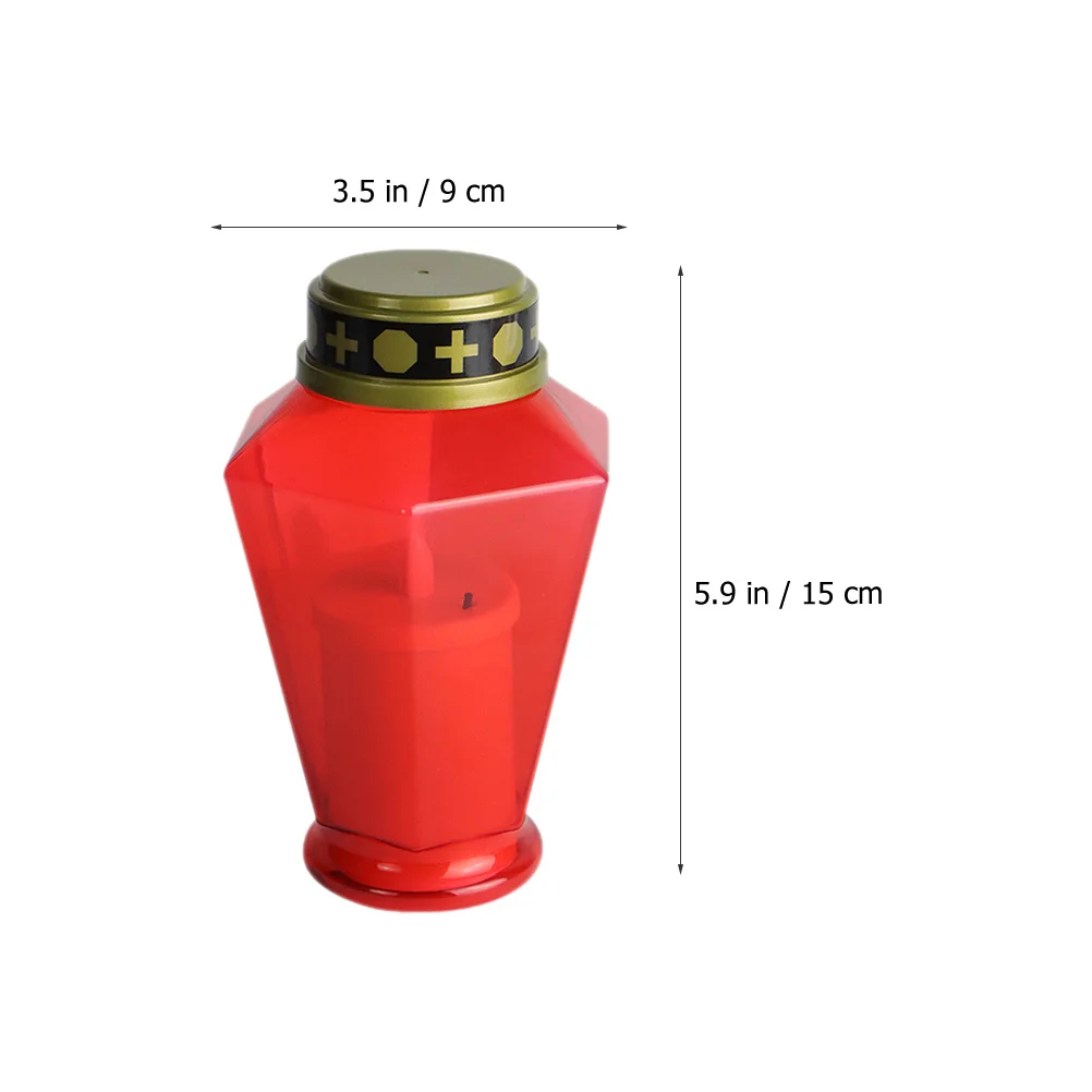 2 قطعة Led مقبرة ضوء ديكور عديمة اللهب للخارجية حديقة ساحة الكنيسة الصلاة استخدام تعمل مقاوم للماء #2