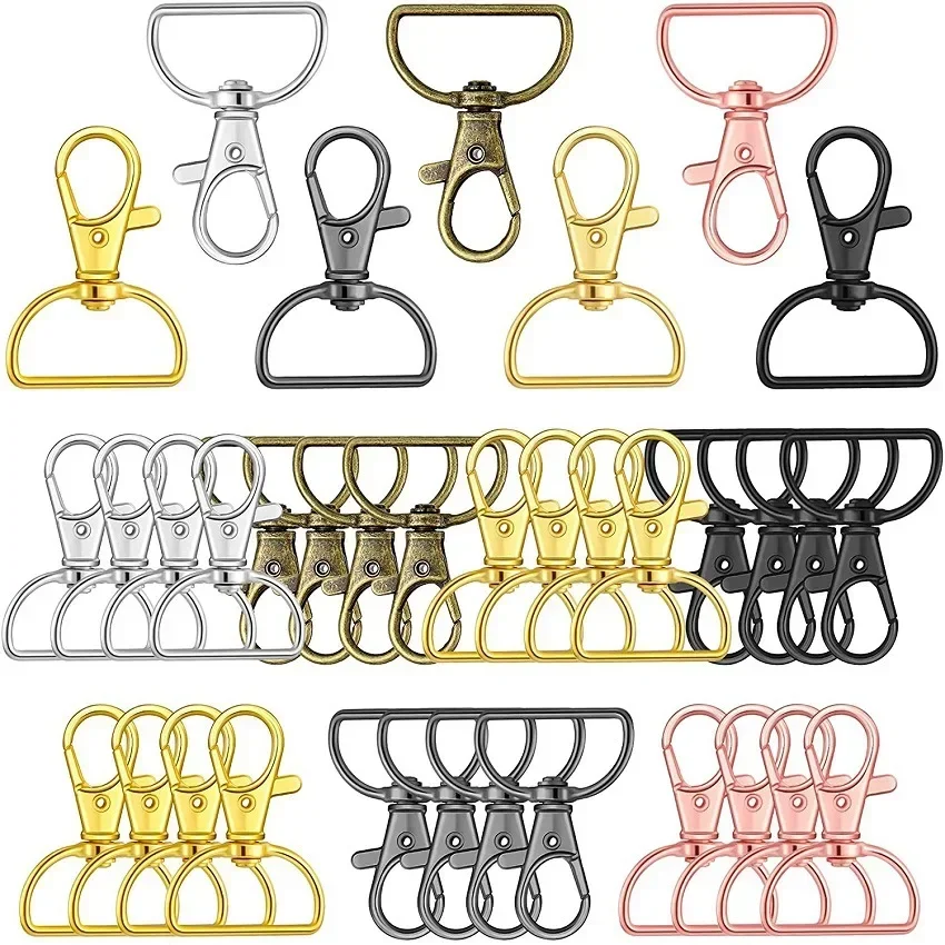 10-50Pcs 20mm/25mm Metal Buckles for Bag Strap Lobster Clasps Swivel Trigger Clip Snap Hook Webbing Hanger Keychain Accessories