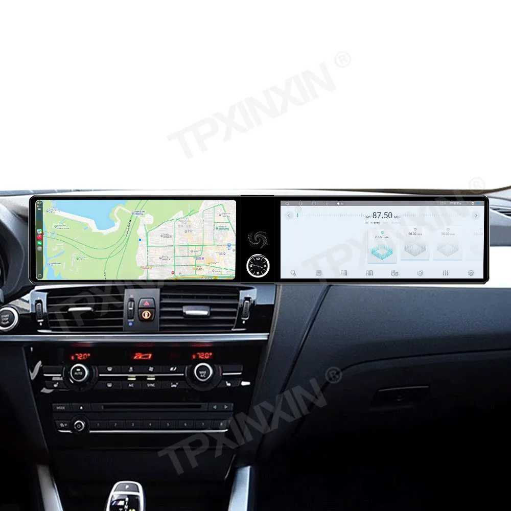 For BMW BMW X3/4 CIC 2011-201 Dual 12.3 Inch HD CarPlay Car Radio GPS Navigation Multimedia Player Stereo4G SIM LTE