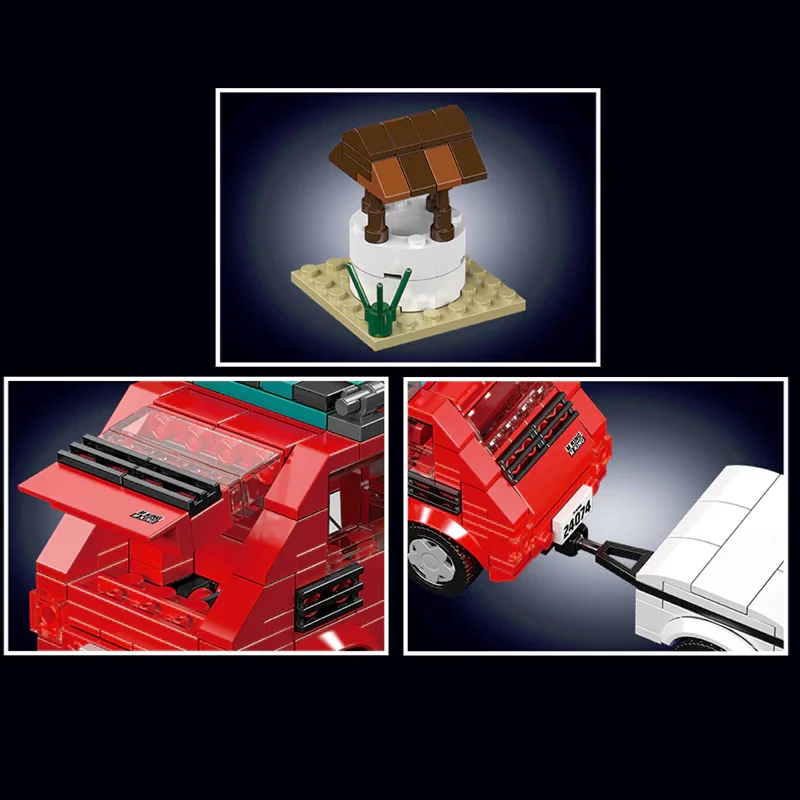 몰드 킹 미니카 126P 야외 모험 MOC 24074 모델 393PCS 조립식 미니 블록 퍼즐 장난감 선물