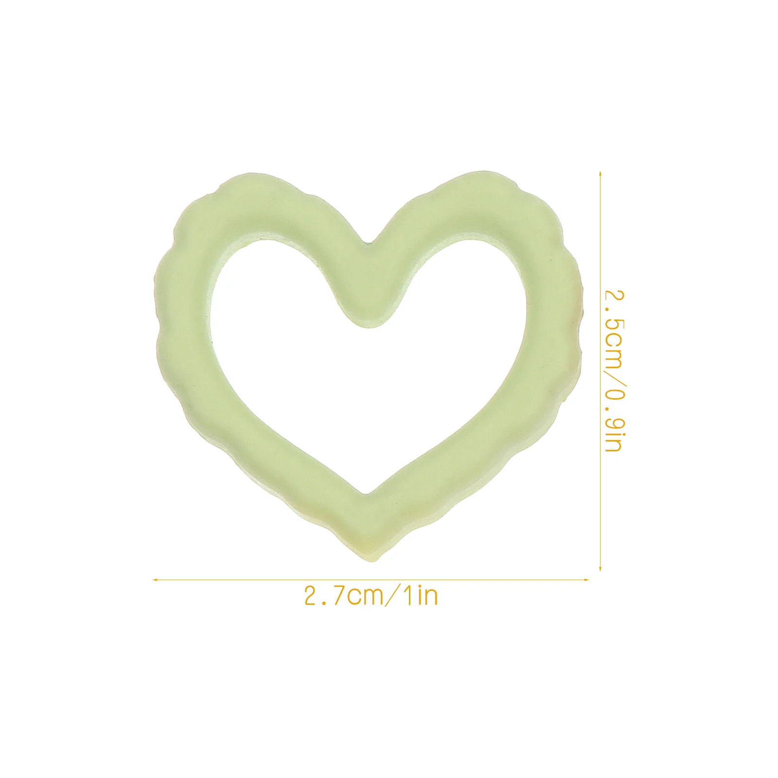 25Pcs Hallow Out Heart Charm DIY Craft Accessories Plastic Ornaments for Phone Case Decor Scrapbook Home Party Decoration