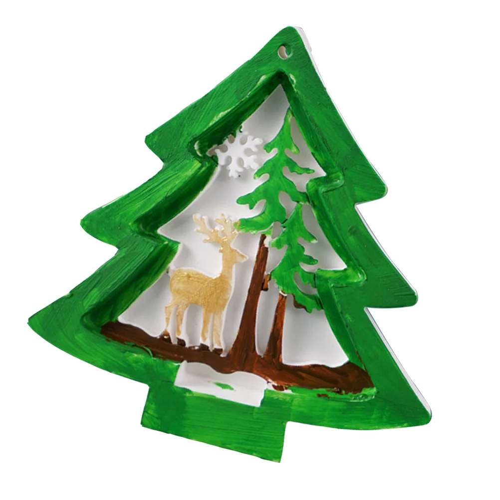 DIY دليل كريستال الايبوكسي قالب من السيليكون شجرة عيد الميلاد الديكور مرنة عالية الشفافية الإبداعية عيد الميلاد زخرفة اليدوية #1