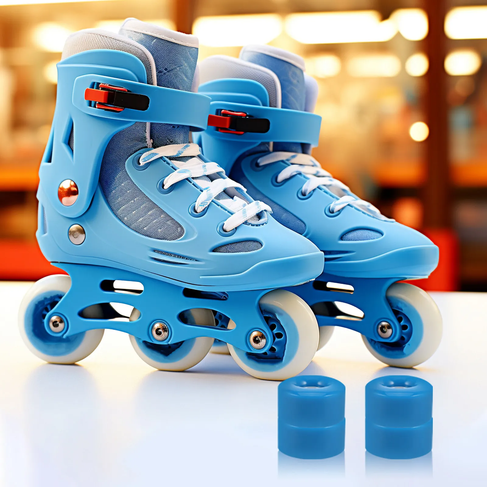 

1Set Durable PU Wheels for Outdoor Quad Skates Roller Skate Replacement Easy Install Bearings Luggage Repair Accessories