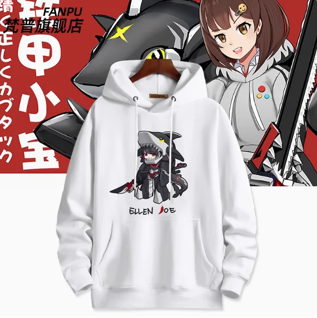 Anime Zenless Zone Zero Ellen Joe Hooded Hoodie Cosplay Autumn Winter Men Women Coat Loose Jacket Tops