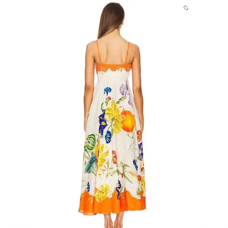 Ele ارتفاع الخصر الأزهار طباعة الصيف عادية الدكتور المرأة ربيع جديد Sle تخفيف الرياح لا العلامة التجارية ألف خط تنورة الدكتور