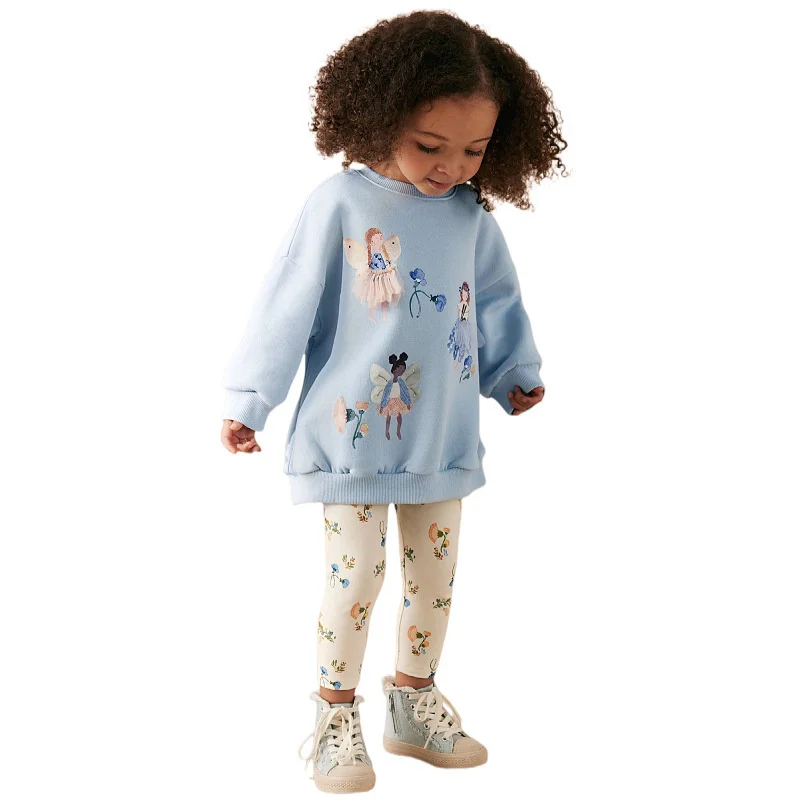 Jumping Meters Fairy Tale Sweatshirts + Leggings Children\'s Clothing Sets Autumn 2 Pcs Suit Kids Outfits Long Sleeve Sets Outfit