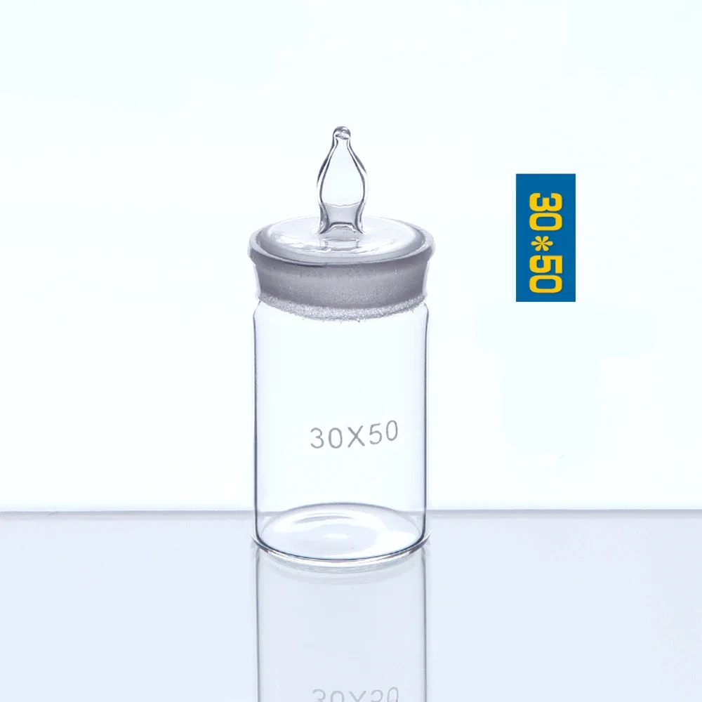 10-90mm Low High Form Glass Sealing Weighing Dish Sample Bottle Labrotary Glassware Chemical Experiment
