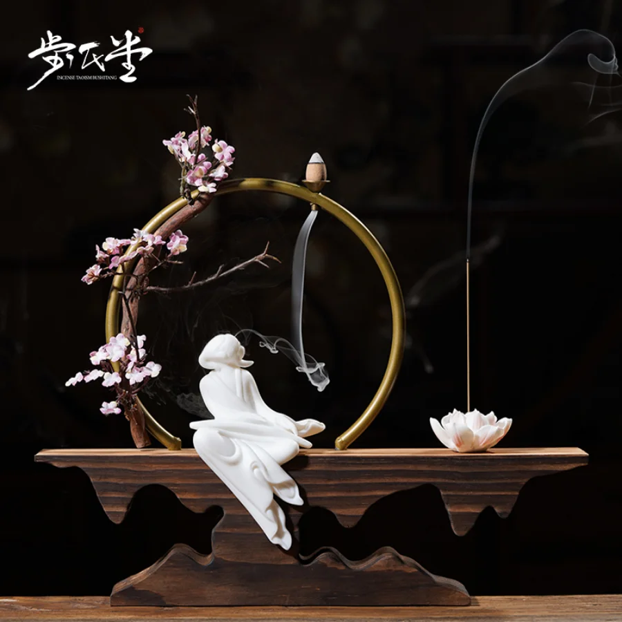 Back Flow Incense Holder Waterfall In Metal Fairy Incense Holder Fountain Religious Interesting Rabbit Fogareiro Home Decor