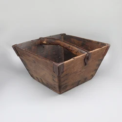 Old Rice Measure, Ironed Storage Bucket, Antique Wooden Box, Home Decoration