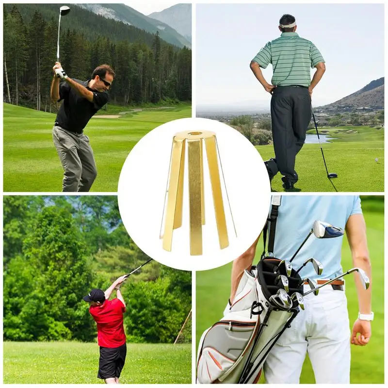 5Pcs Golf Shaft Adapter Portable Universals Brass Shims Golf Brass Adapter Spacer Shims Ball Head Filler Golf Accessories