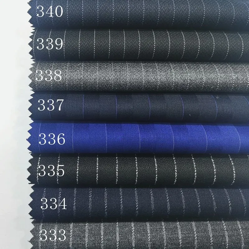 Non-ironing anti-wrinkle black stripe clothing fabric Spring and autumn suit pants professional vest