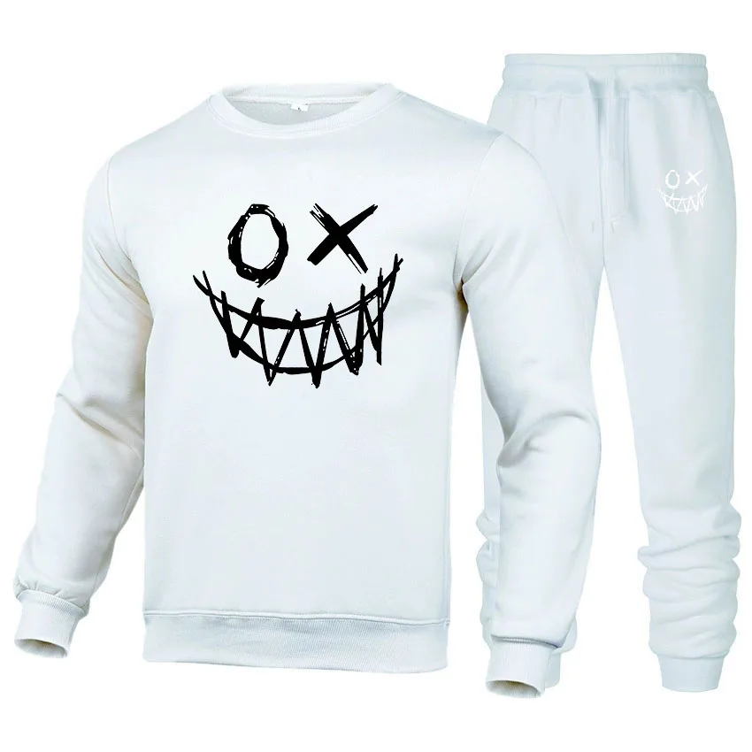 Sweatsuits Set Men 2 Piece Set Winter Tracksuit Mens Warm Tracksuits  Sweatshirts Sweatpants Streetwear Jogging Set Sweat Suits