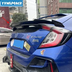 Honda Civic 해치백 스포일러 2016-2020 ABS 광택 블랙 및 탄소 섬유 룩 리어 트렁크 립 스포일러, 바디 키트 액세서리