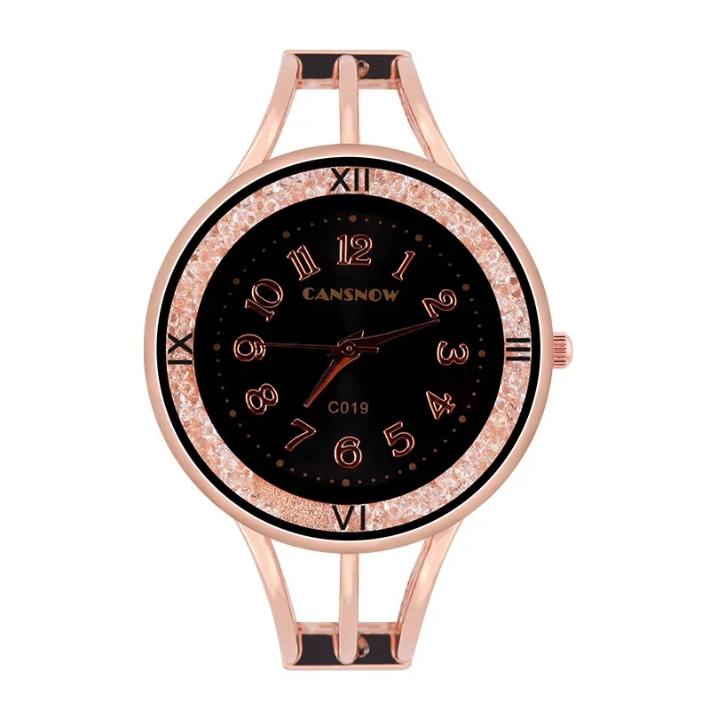 Relojes de moda para mujer, reloj de pulsera de marca de lujo superior para mujer, pulsera informal de diamantes de imitación, reloj de cuarzo para