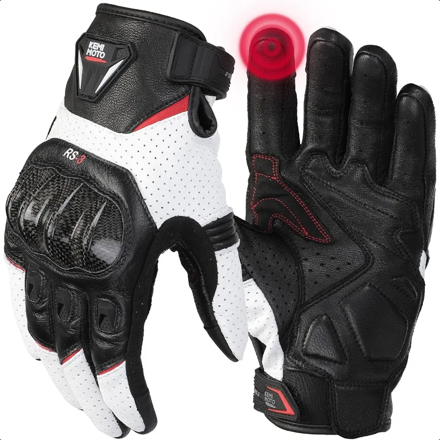 قفازات جلد الغنم للدراجات النارية للرجال قفازات واقية للدراجات النارية للدراجات النارية موتوكروس الترابية دراجة دراجة سباق ATV U #1