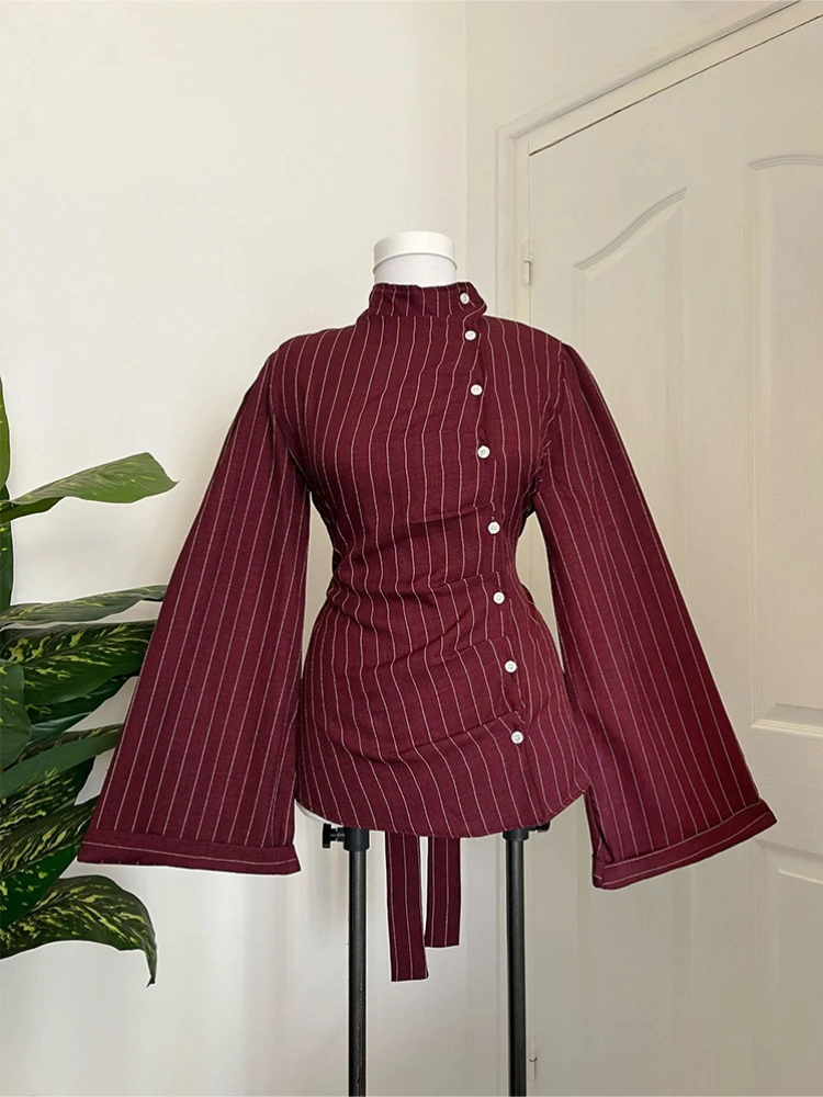 Kadın Uzun Kollu Üst, Dikey Çi - Women Fashion Necktie incelemesi ve fiyatı