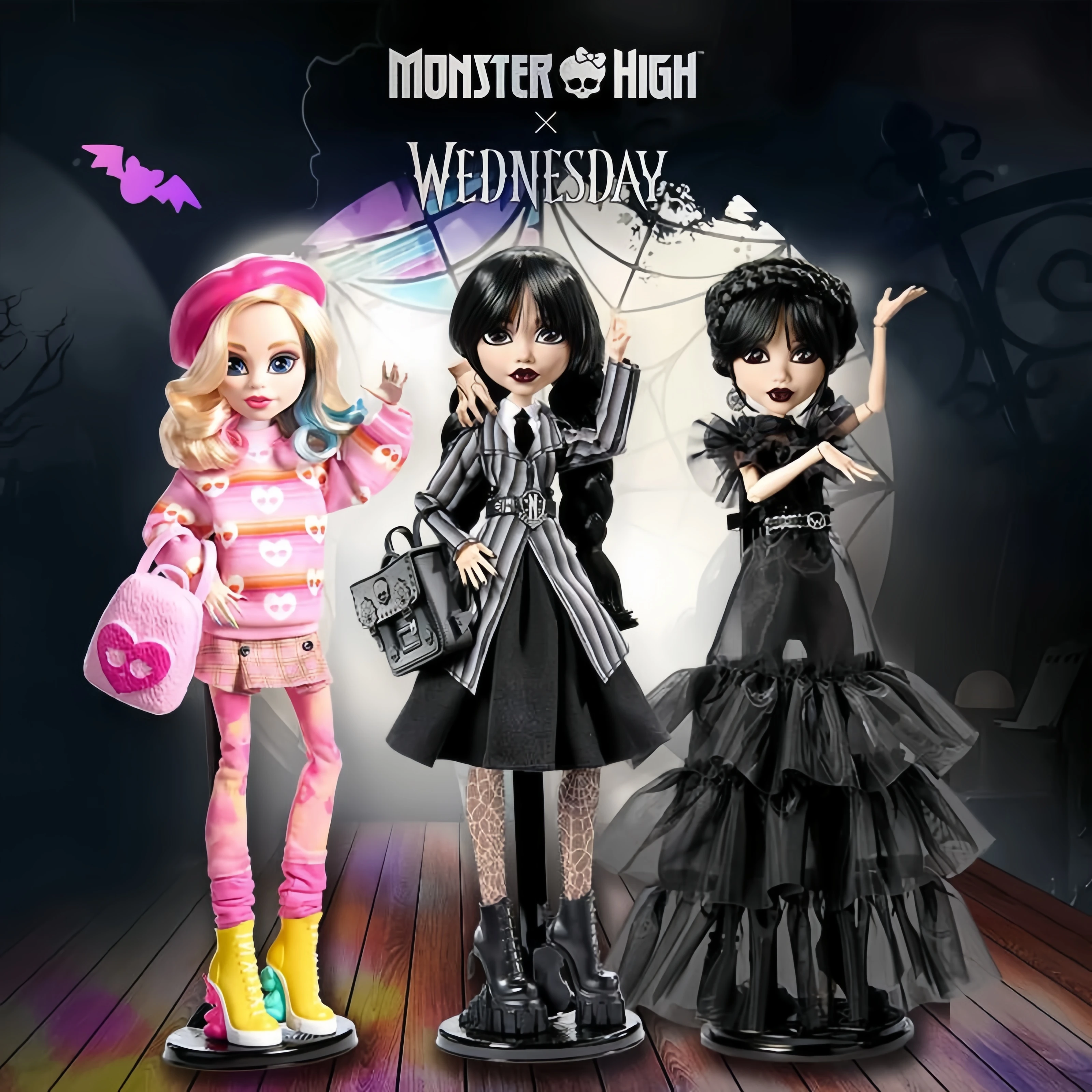 

【In Stock 】Genuine Original Monster High Wednesday Series Adams Enid Sinclair Collect 33cm Movable Model Garage Kit Gifts Toys