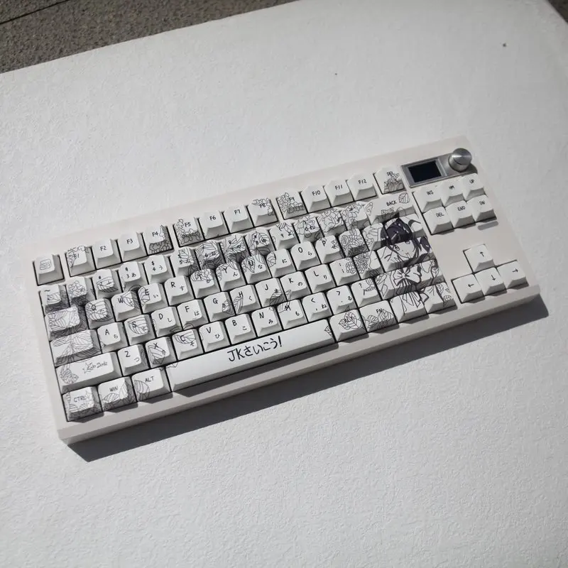 Jk Little Girl Keycap غطاء لوحة المفاتيح الميكانيكية عملية التسامي الحراري التكيف 60/68/75/87/98/104/108