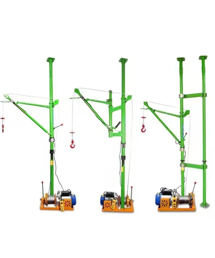 

500kg/1000kg Outdoor Lifting Portable Small Crane 360 Degree Rotating Hoist