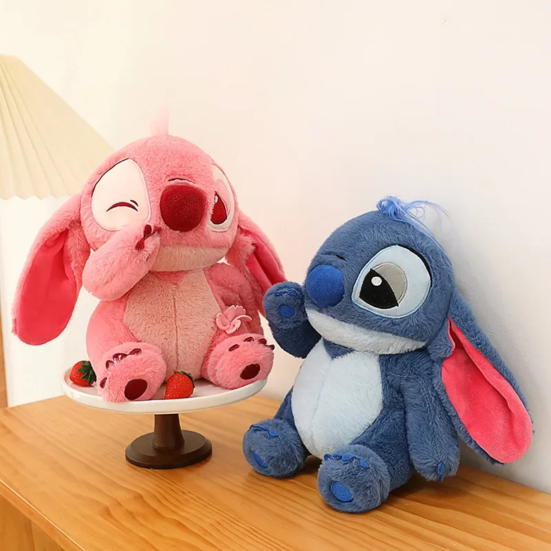 

Disney 30-80cm Lilo & Stitch Plush Toys Pink Kawaii Stuffed Plushie Shell Holster Soft Pillow Stitch Anime Plush Gift Children