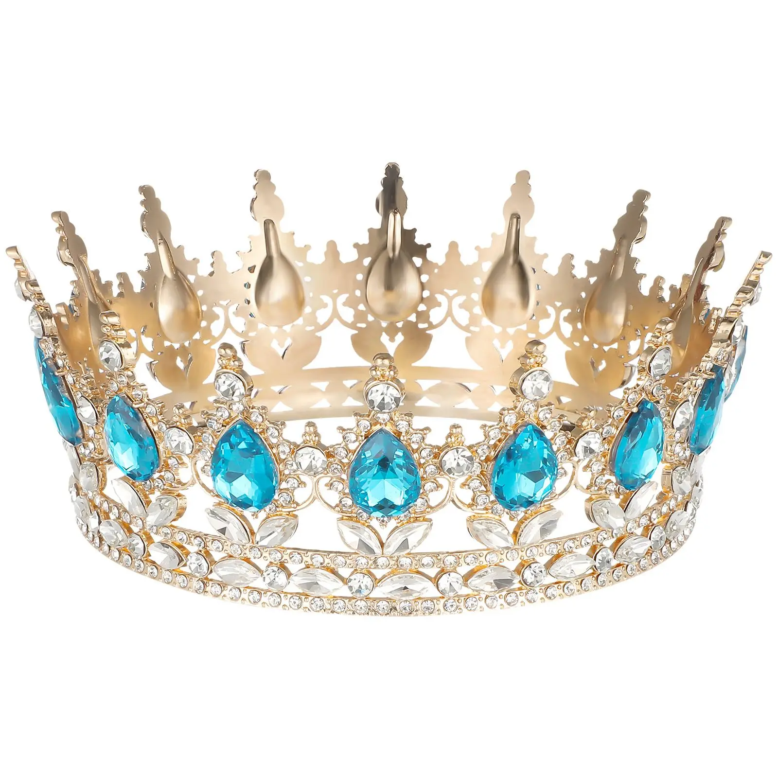 

Elegant Rhinestone Crown Headdress Wedding Bridal Accessories Fashion Headwear Brightness Design Tiara Bride Party Prom