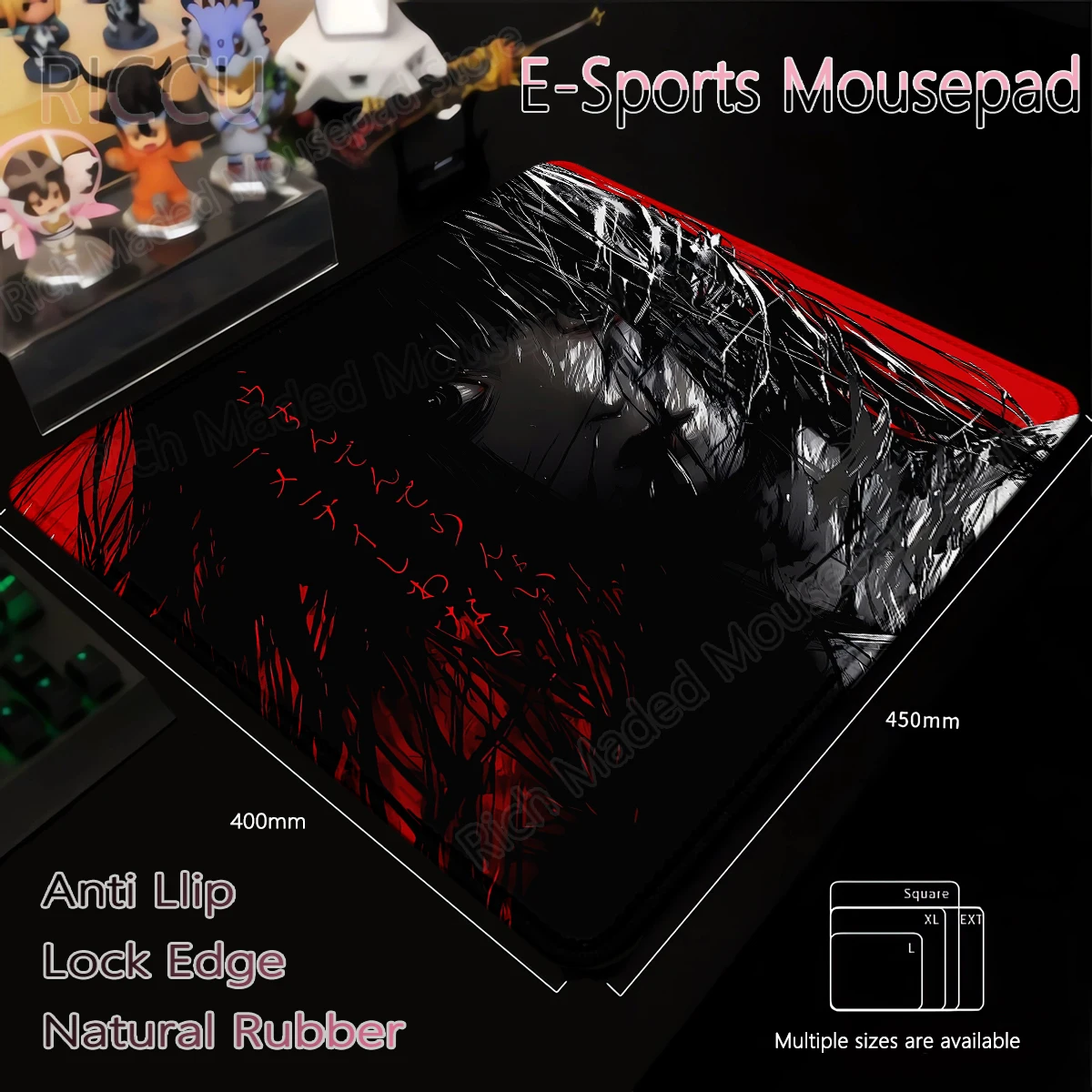 Anime Art Text Girl Mouse Pad Computer Mousepad Gamer Table Mat Anti-slip Rubber Office Mat Desktop Mats Xs Gaming Keyboard Pad