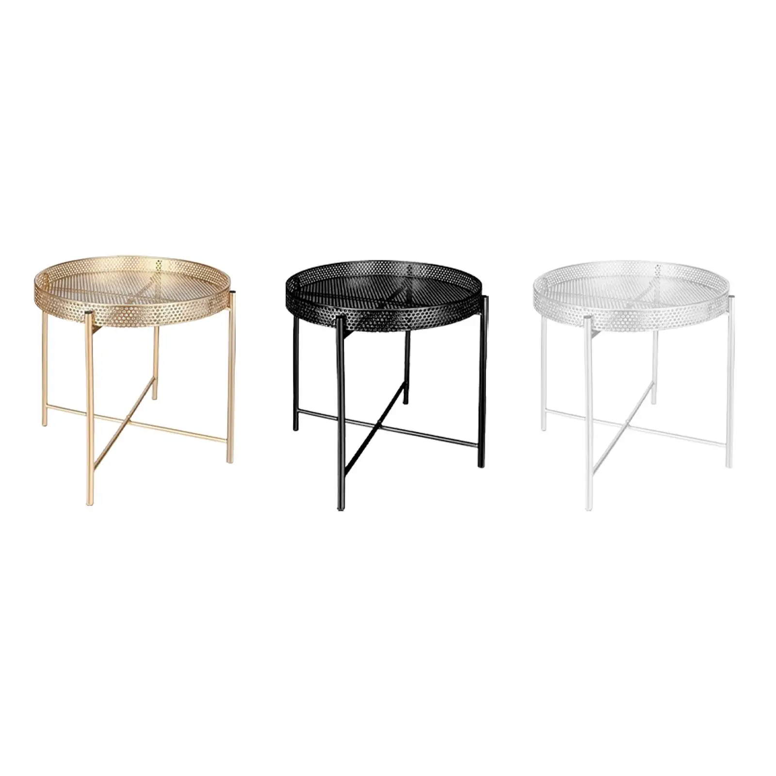 

Outdoor Iron Side Table for Plant Display and Nightstand Use