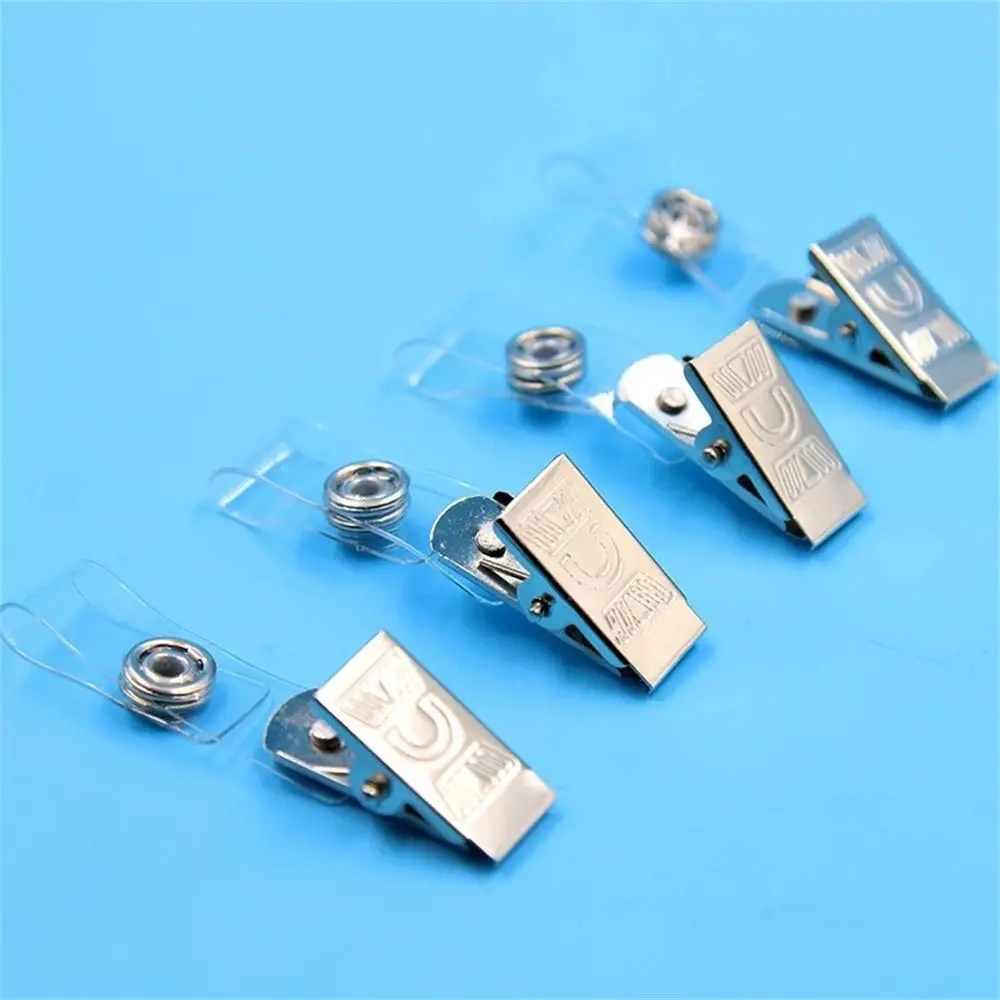 

Name Tag Stainless steel Key Card Holder Lanyard Clips ID Card Clips Badge Reel Clips Card Clip Holders Badge Holder Clip