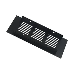 1pc Aluminum-Alloy Black Rectangular Air Vent Ventilation Grille Cover For Cabinet/Wardrobe/Cupboard Home Improvement Accessory