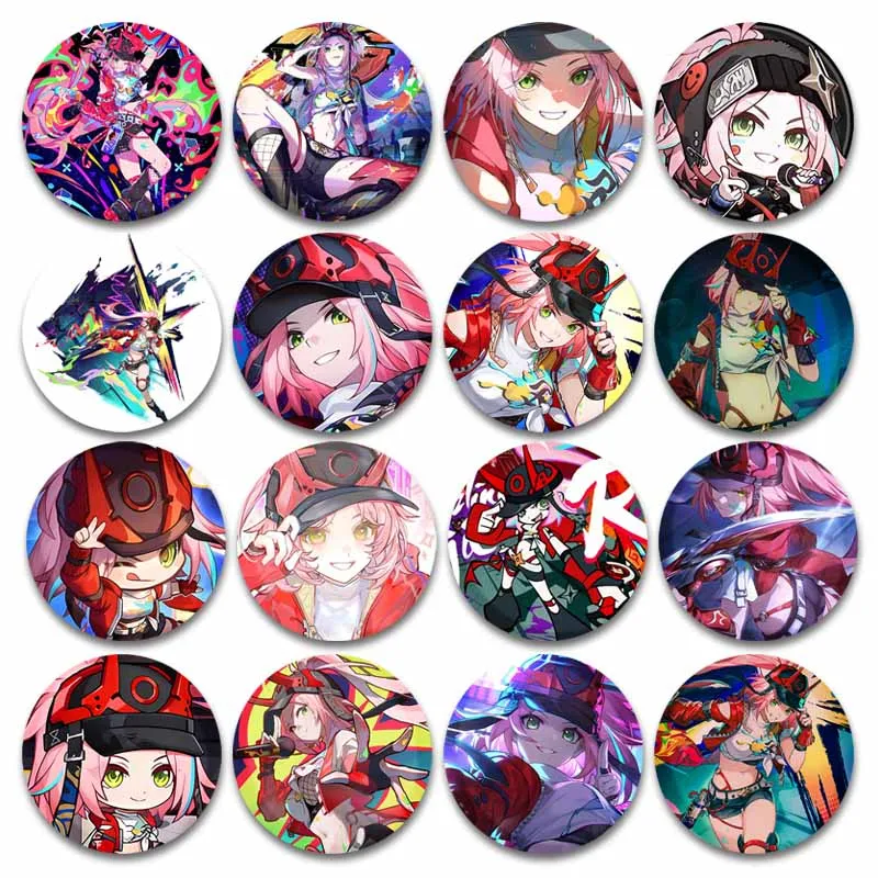 Honkai Star Rail Button Pins New Game Figure Rappa Cartoon Badge Soft Round Brooch Shirt Hat Decor Accessories Gifts for Friend