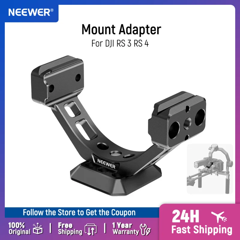 

NEEWER Mount Adapter for RS3 RS4 Arca Type Quick Release Plate with NATO Rail for DJI Ronin S RS 3 RS 4 Gimbal Stabilizer