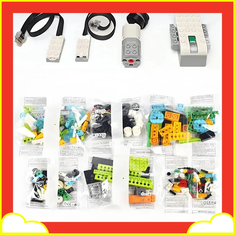 ชุดอิเล็กทรอนิกส์สำหรับประกอบหุ่นยนต์ 280 ชิ้น ชุดมอเตอร์ฮับ ใช้ได้กับตัวต่อ WeDo 2.0 45300 หุ่นยนต์เพื่อการศึกษา