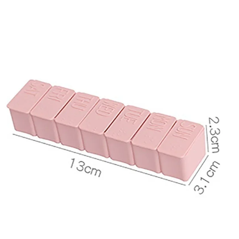7‑Grid Weekly Pills Storage Box Portable Pills Splitter Container Refillable Medicine Organizer Case Home Travel Pills Supplies