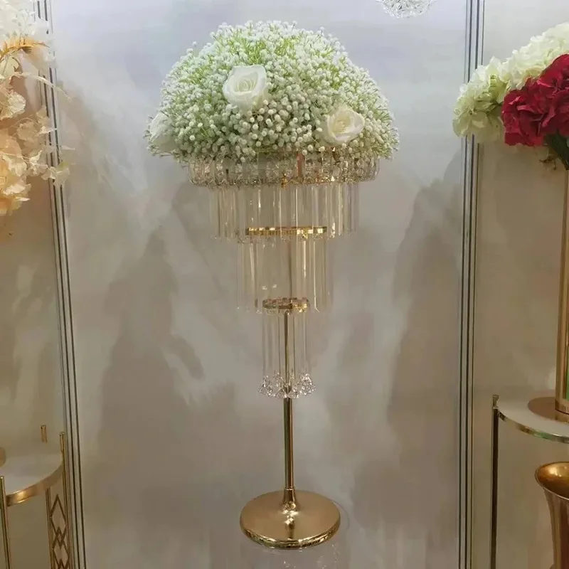 

Wedding decoration table flower device ornament acrylic crystal street light hotel wedding stage sign-in flower stand