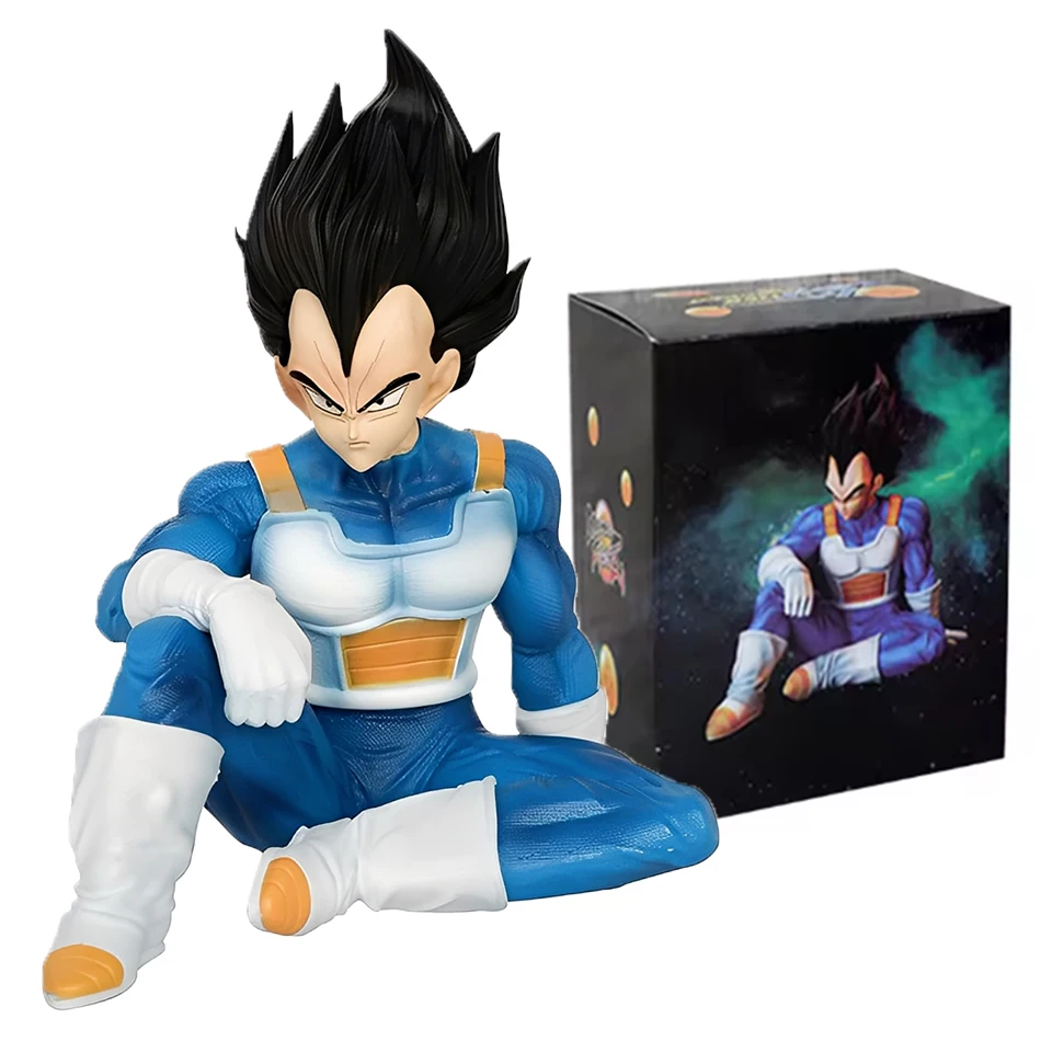 15cm Sitzende Bejita-Figur Saiyajin Stolzer Prinz Kampfanzug-Figur PVC-Modell Desktop-Ornament Anime-Zubehör Geschenke