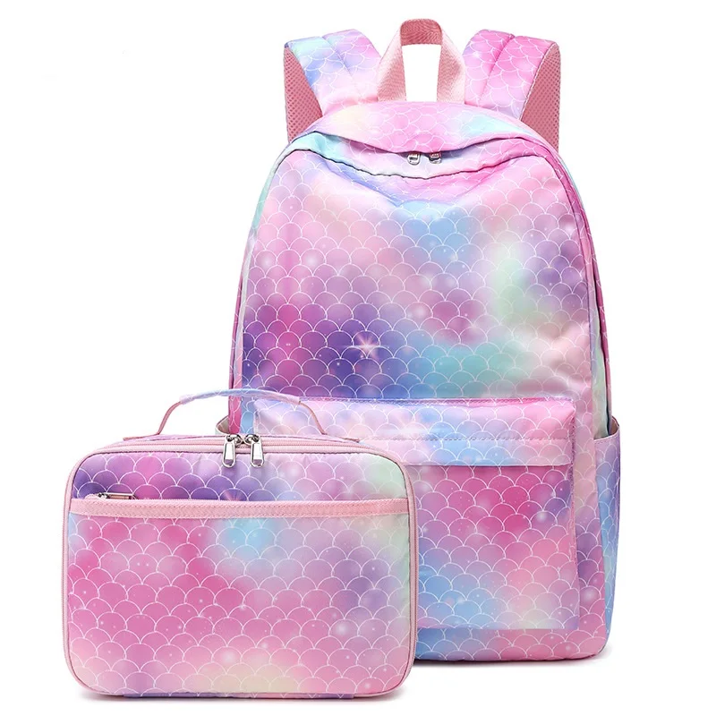 Female Backpacks Girls  High School Students Large-Capacity Campus Handbaags with Lunch Box  Luggage Accessories 42*29*13cm