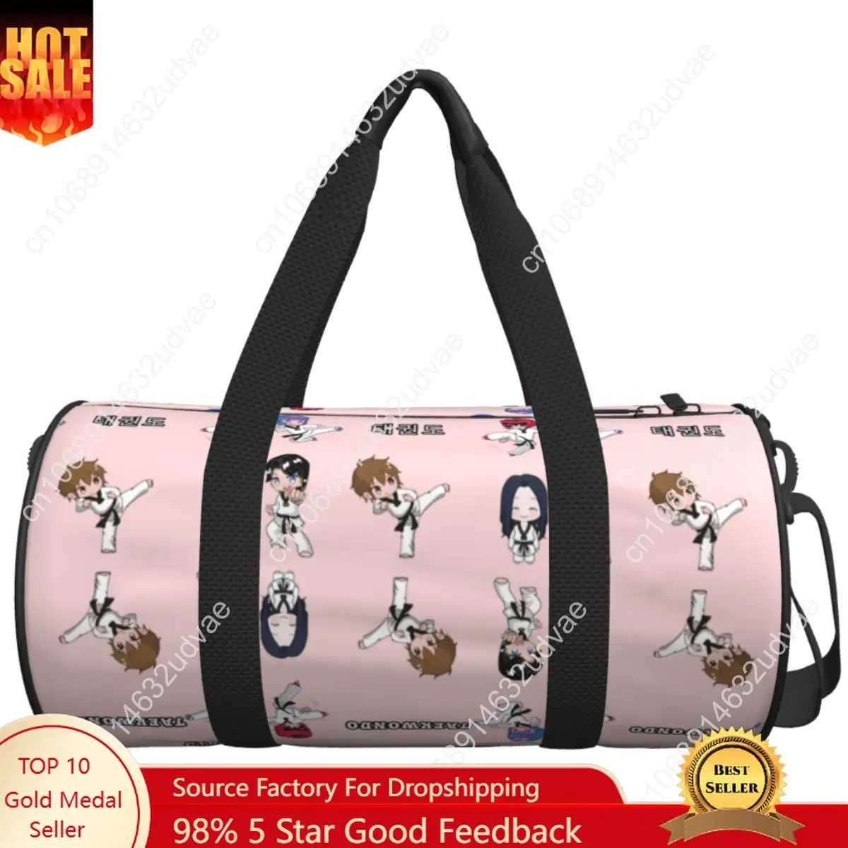 Taekwondo Girl Taekwondo Art Gym Bag Travel Sports Bags Couple Design Gym Accessories Graphic Fitness Bag Portable Handbags